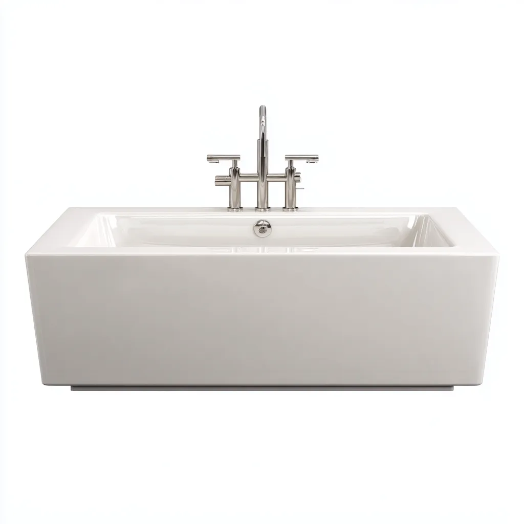 Baignoire en acrylique 170x75x55 cm - blanc - design moderne pour salle de bain-Villaoliq