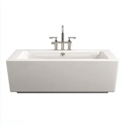 Baignoire en acrylique 170x75x55 cm - blanc - design moderne pour salle de bain-Villaoliq