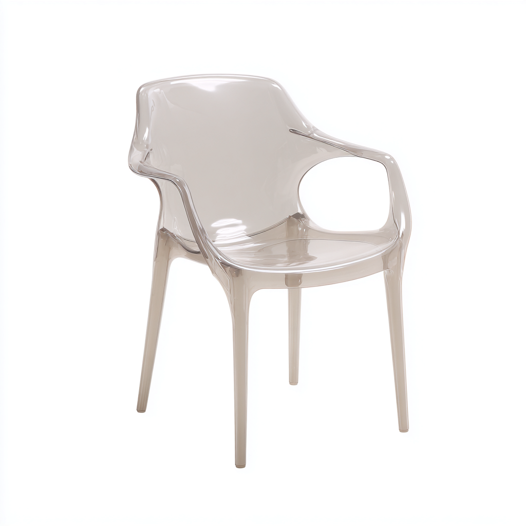 Fauteuil de jardin 55x55x85 cm - transparent - design moderne-Villaoliq