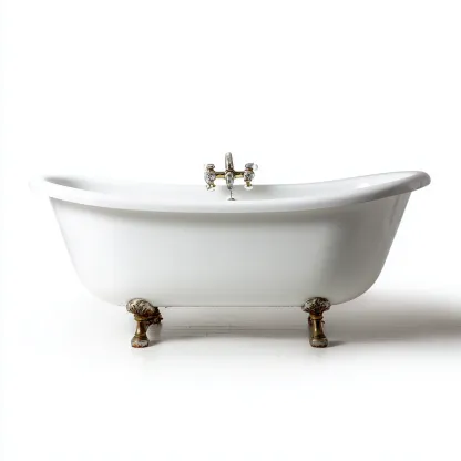 Baignoire 168x72x61 cm - blanc - style rétro-Villaoliq