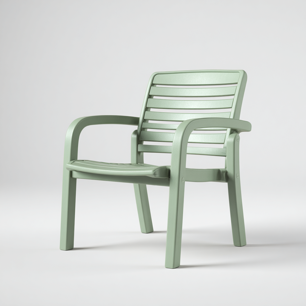 Fauteuil de jardin 60x58x85 cm - vert clair - design moderne-Villaoliq