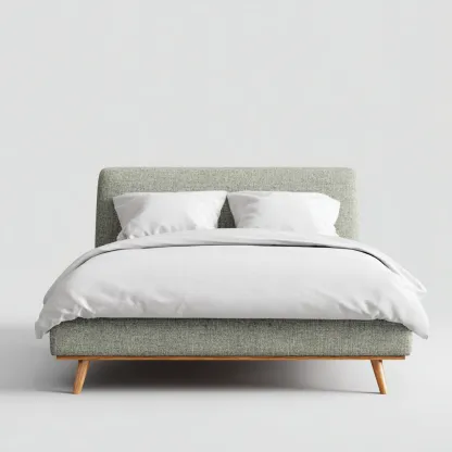 Lit double 205x160x95 cm - vert clair - design moderne-Villaoliq