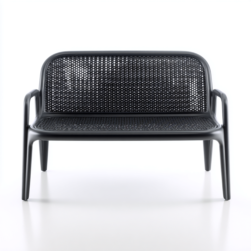 Banc de jardin métal 125x60x85 cm - design moderne-Villaoliq