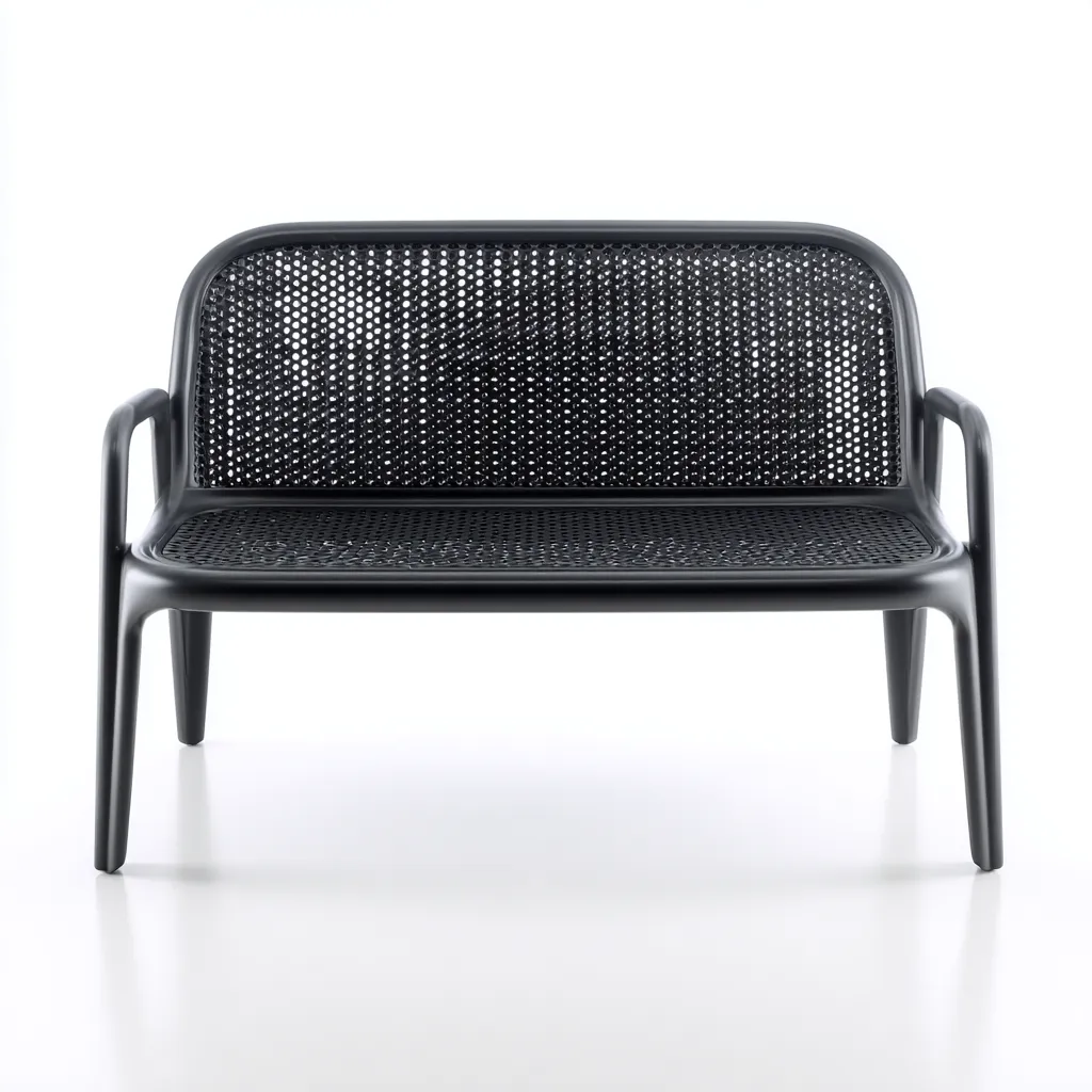 Banc de jardin métal 125x60x85 cm - design moderne-Villaoliq