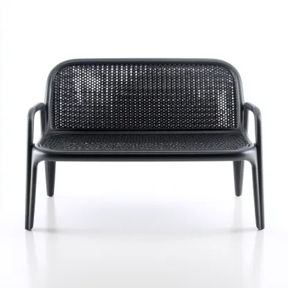 Banc de jardin métal 125x60x85 cm - design moderne-Villaoliq