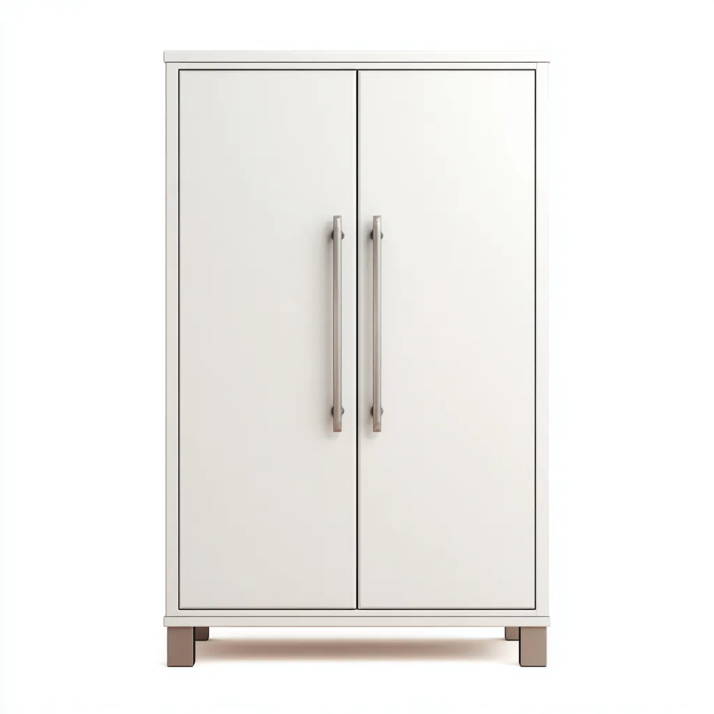 Armoire Bois 75x40x110 cm - Blanc - Style moderne-Villaoliq