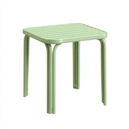 Table de jardin Métal 55x55x70 cm - Vert clair - Style moderne-Villaoliq