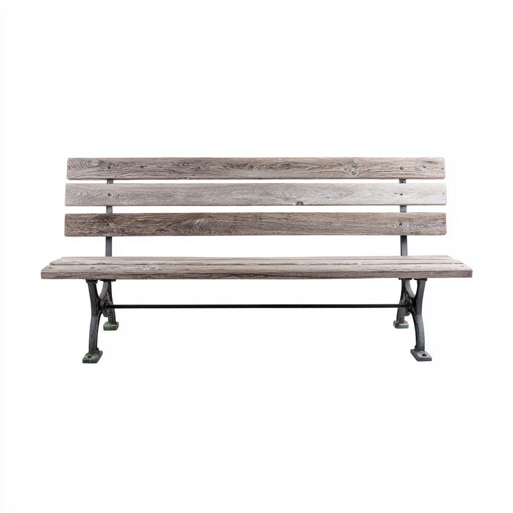 Banc de jardin bois-métal 130x60x85 cm - style rustique-Villaoliq
