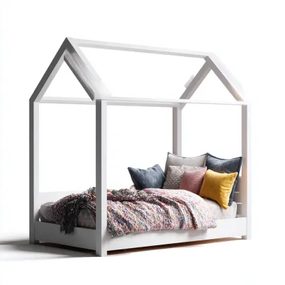 Lit enfant bois 205x110x165 cm - design cabane-Villaoliq