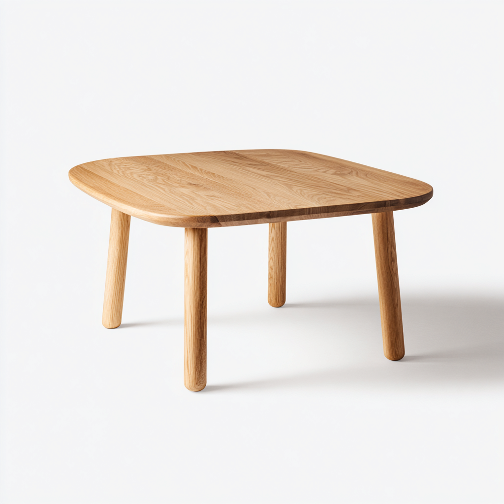 Table basse 80x80x45 cm - bois MDF - marron - design moderne-Villaoliq