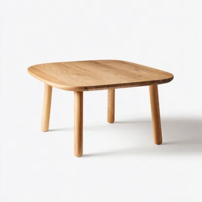 Table basse 80x80x45 cm - bois MDF - marron - design moderne-Villaoliq