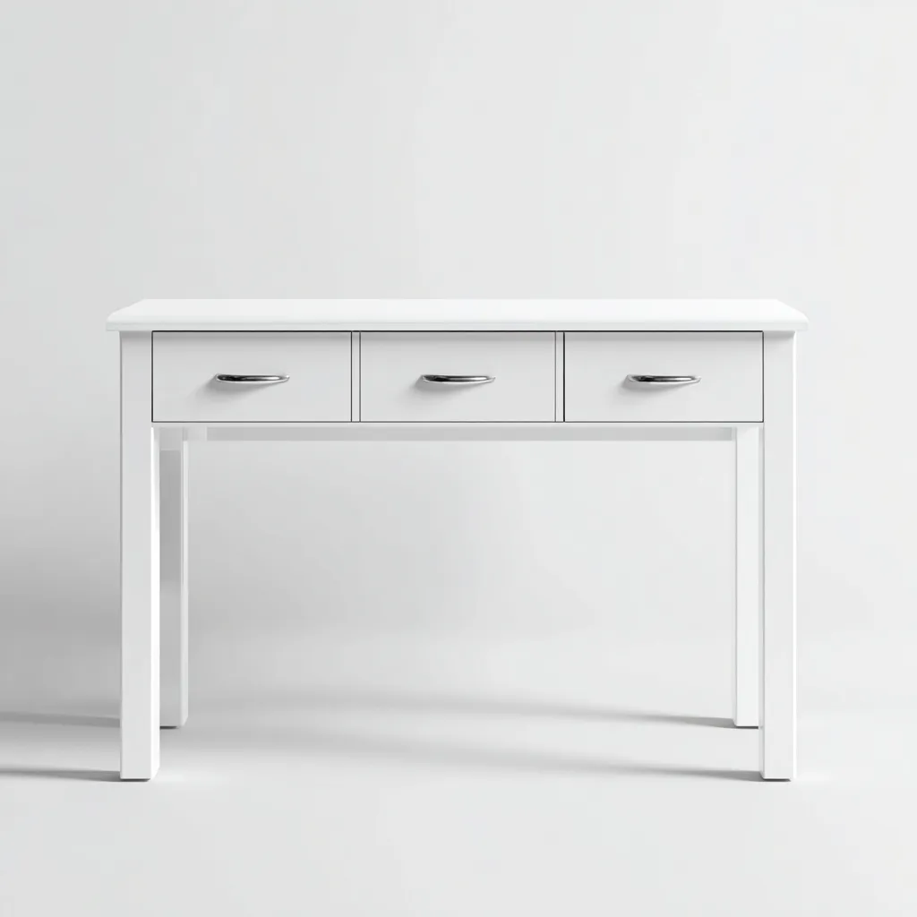 Bureau 110x50x78 cm - blanc - design moderne-Villaoliq