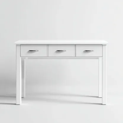 Bureau 110x50x78 cm - blanc - design moderne-Villaoliq