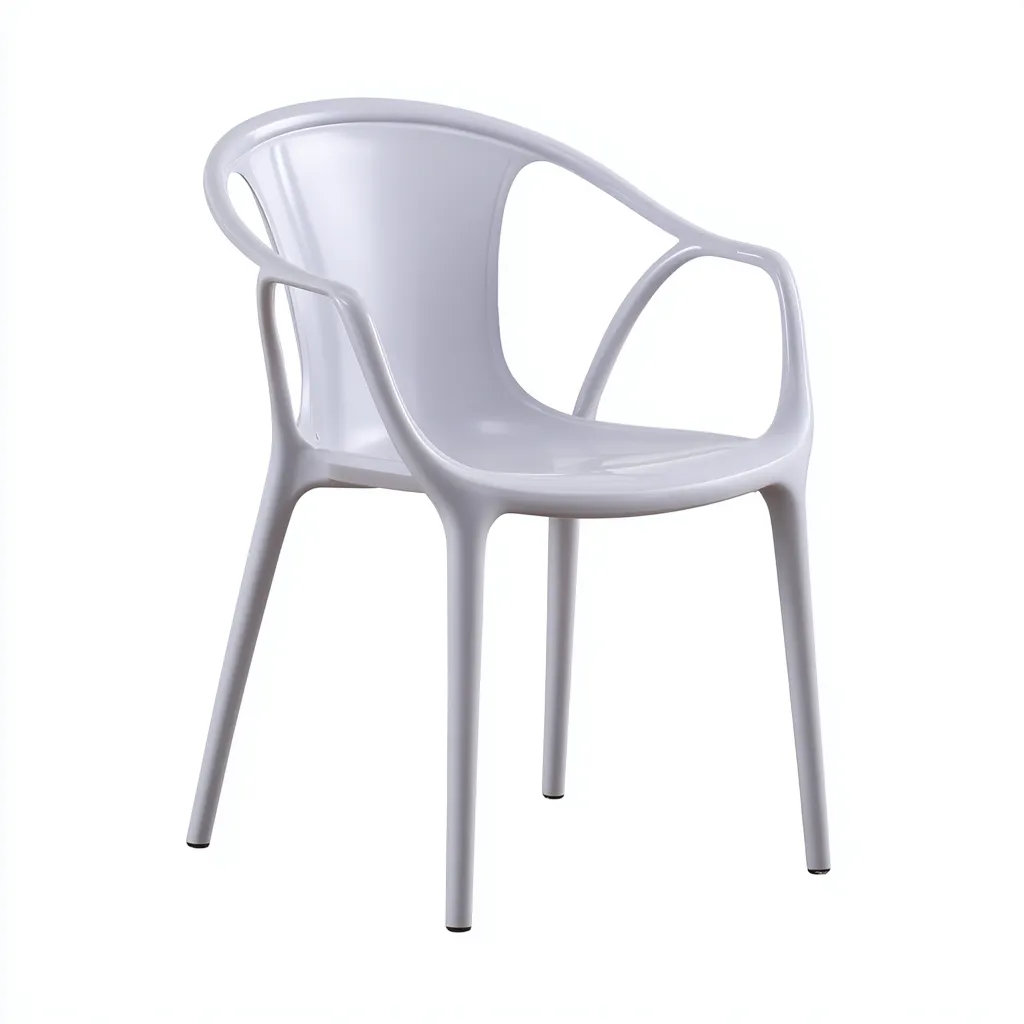 Fauteuil de jardin Plastique 55x55x80 cm - Blanc - Style moderne-Villaoliq