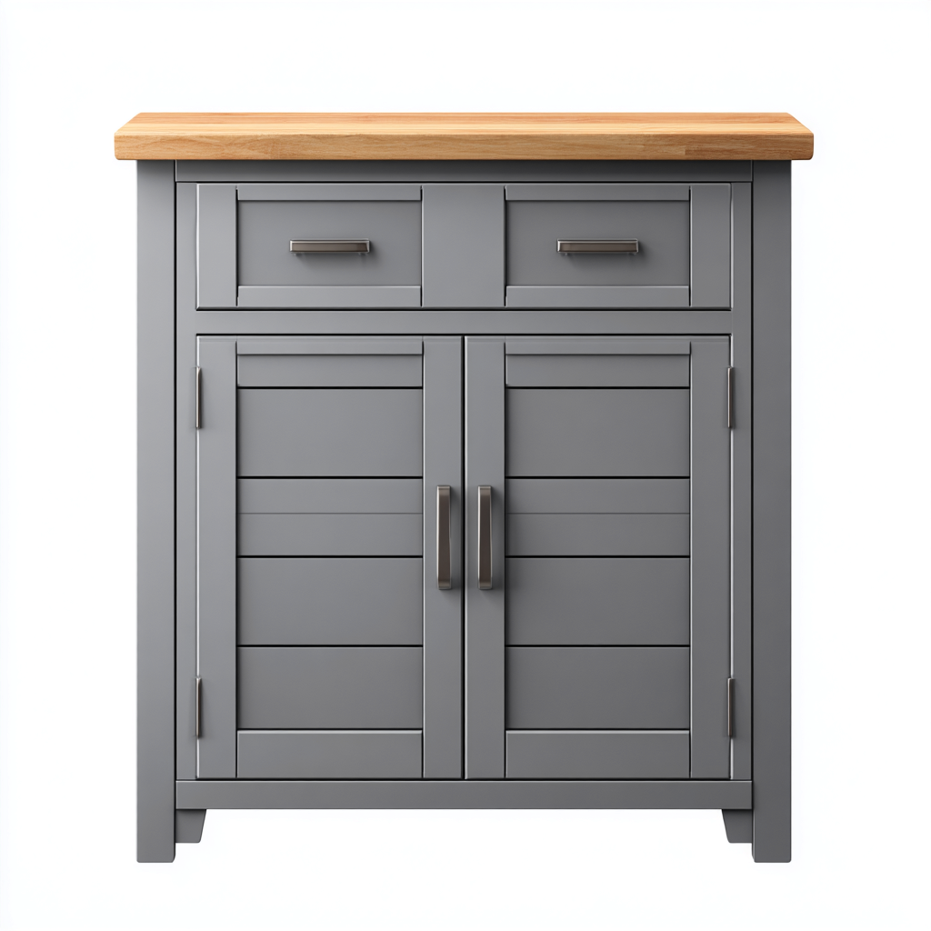 Rangement de salle de bain bois 80x40x90 cm - gris-chêne - style moderne pour salle de bain-Villaoliq