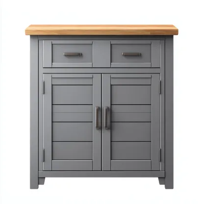 Rangement de salle de bain bois 80x40x90 cm - gris-chêne - style moderne pour salle de bain-Villaoliq