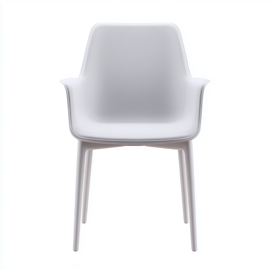 Fauteuil de jardin 58x60x82 cm plastique blanc - adapté à l'extérieur - design moderne-Villaoliq