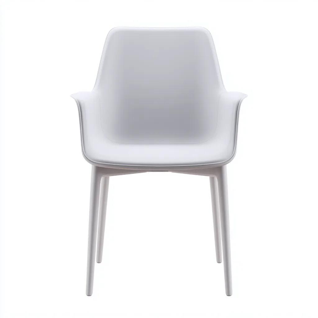 Fauteuil de jardin 58x60x82 cm plastique blanc - adapté à l'extérieur - design moderne-Villaoliq