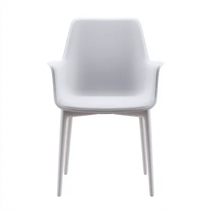Fauteuil de jardin 58x60x82 cm plastique blanc - adapté à l'extérieur - design moderne-Villaoliq