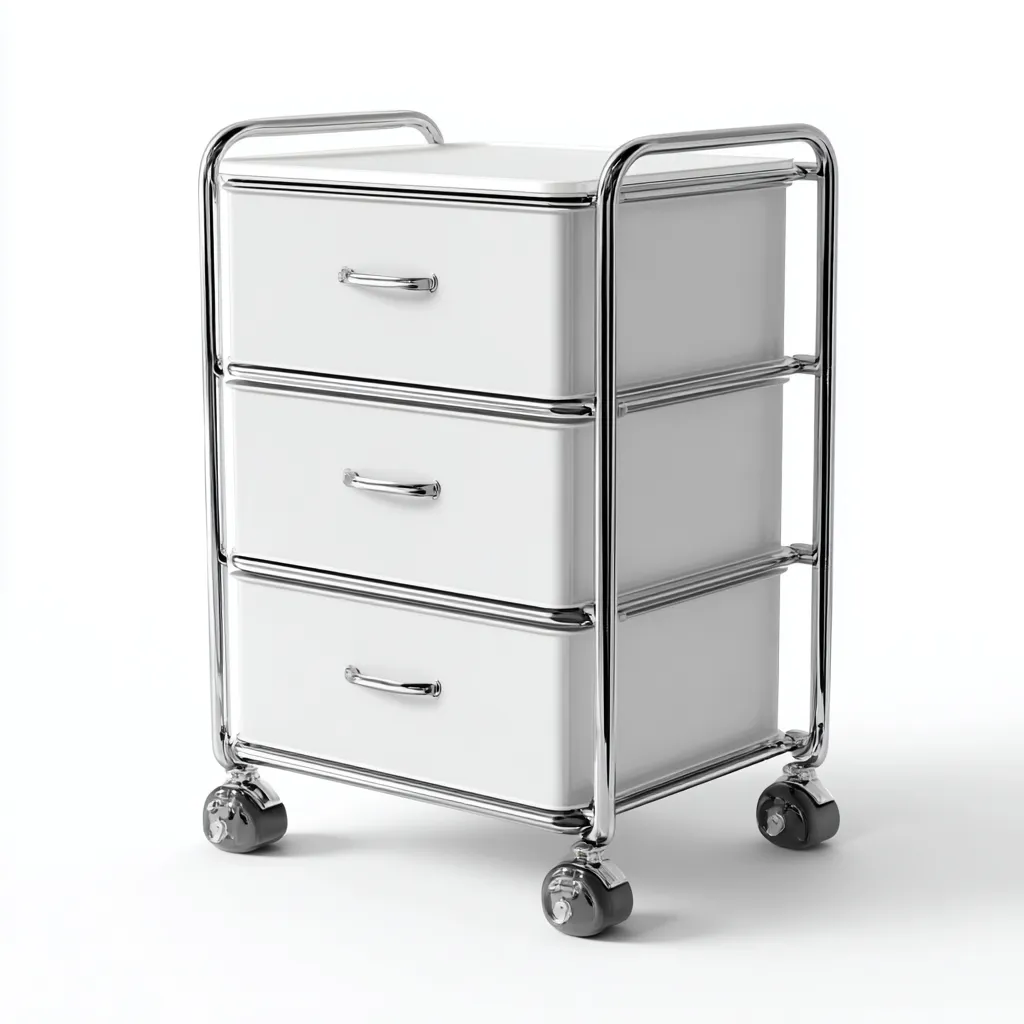 Armoire de bureau métal 45x40x70 cm - blanc - adaptée au bureau - design moderne-Villaoliq