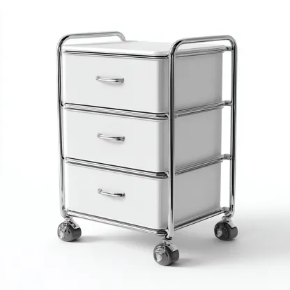 Armoire de bureau métal 45x40x70 cm - blanc - adaptée au bureau - design moderne-Villaoliq