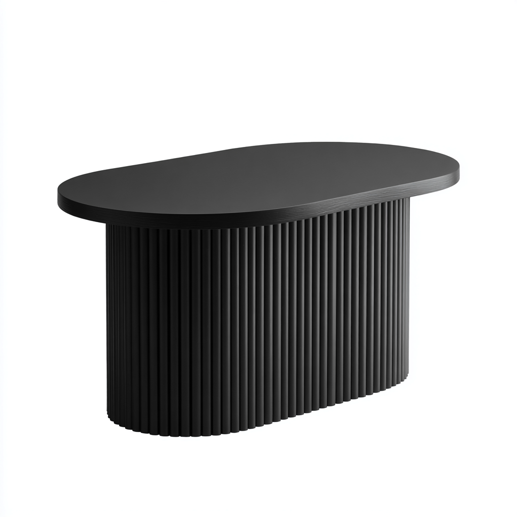Table basse bois 110x60x45 cm - noir - style moderne-Villaoliq