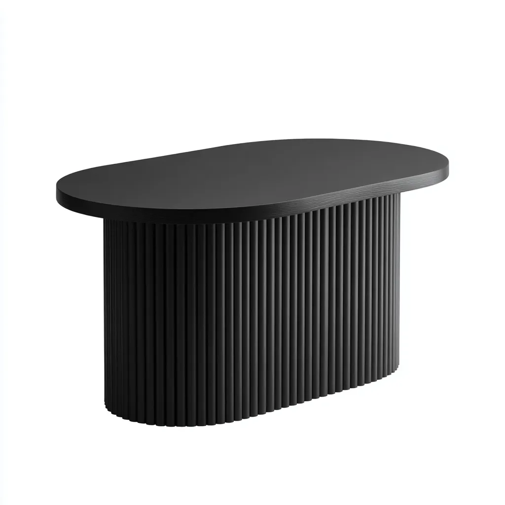 Table basse bois 110x60x45 cm - noir - style moderne-Villaoliq