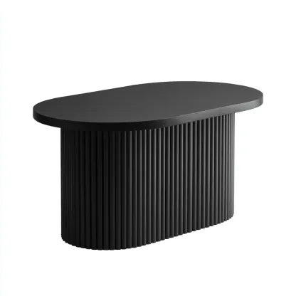 Table basse bois 110x60x45 cm - noir - style moderne-Villaoliq