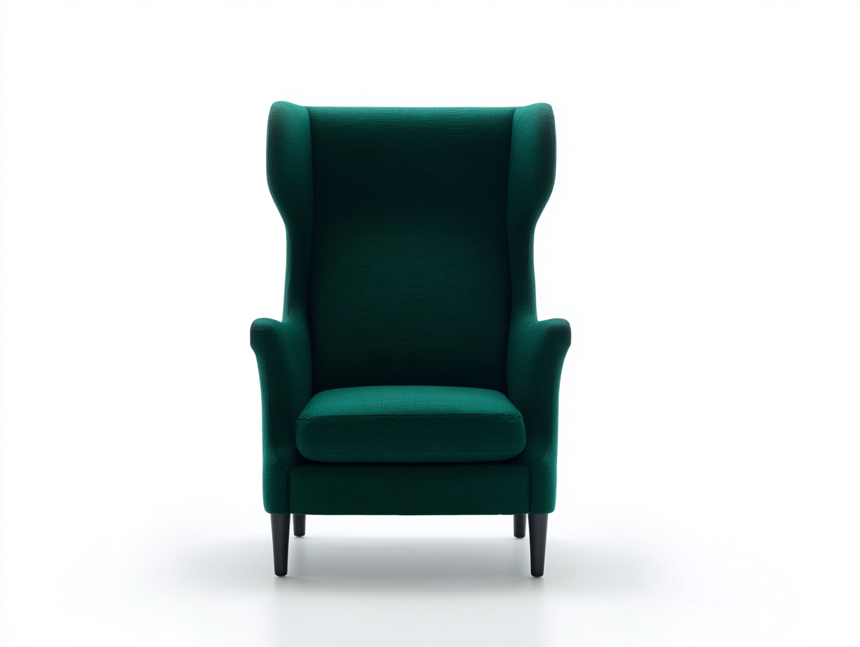 Fauteuil en tissu en tissu 90x85x105 cm - vert foncé-noir - design classique-Graceix