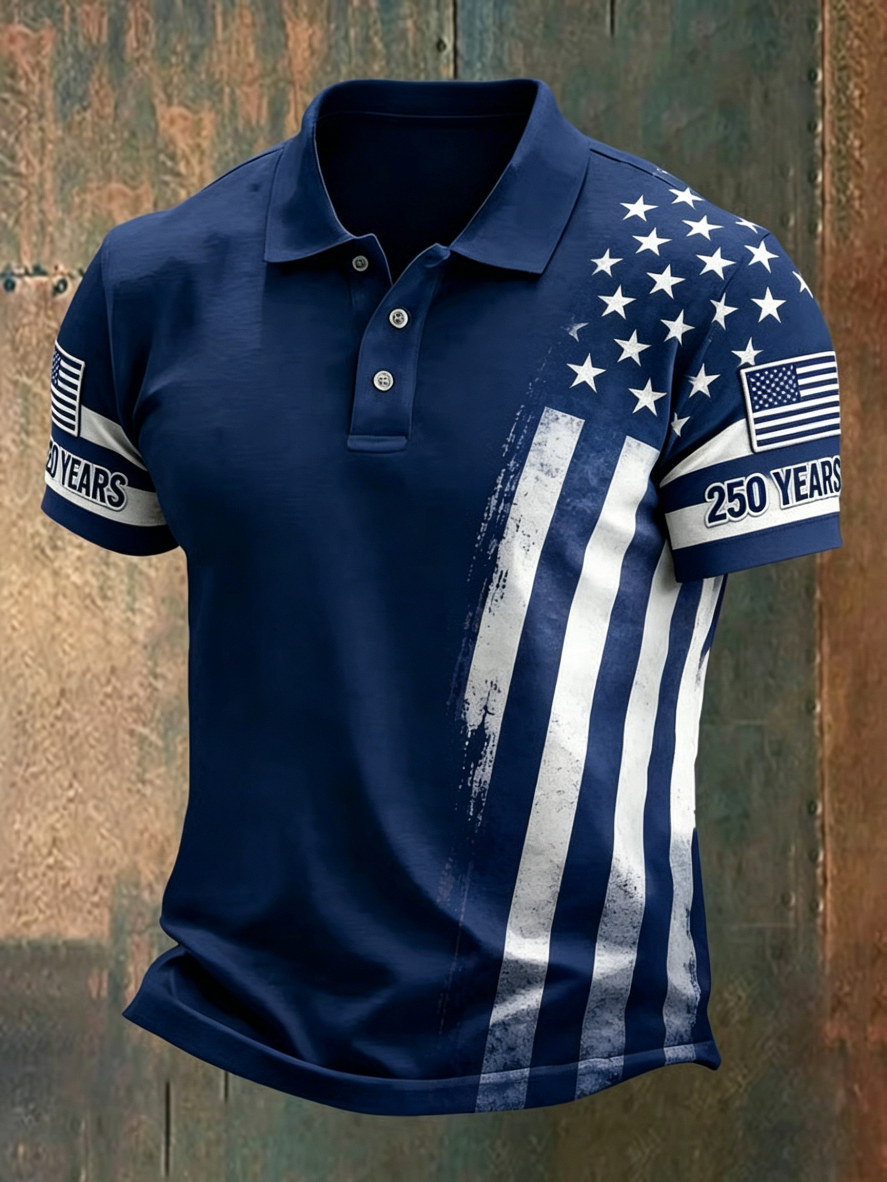 Men's Blue Anniversary Edition Casual Polo Shirt
