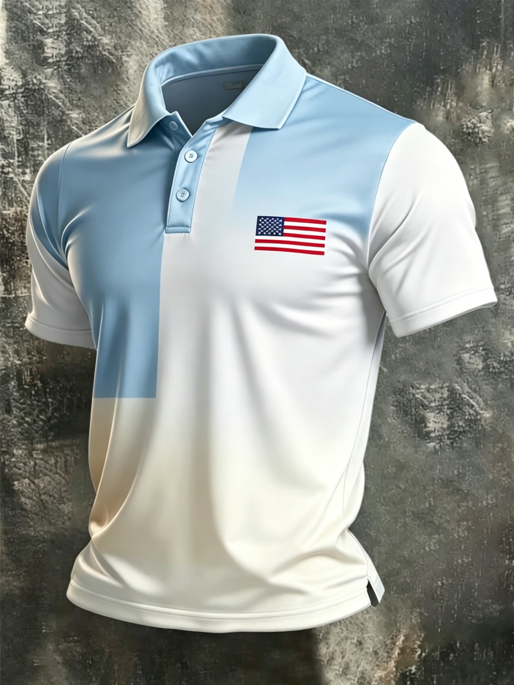 Men's Sky Blue Anniversary Edition Casual Polo Shirt