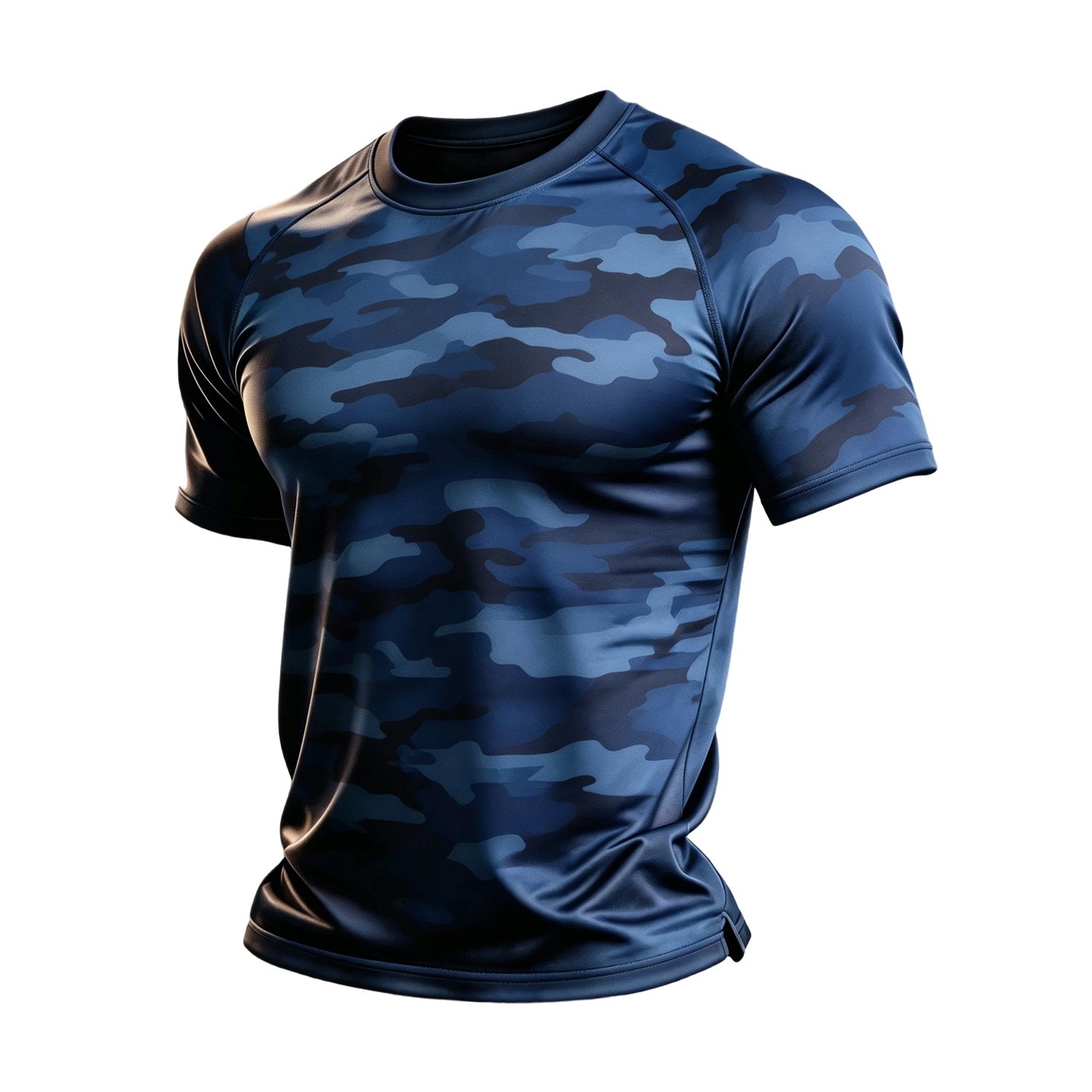 Classic Camouflage Tee, Men's Navy Graphic Top