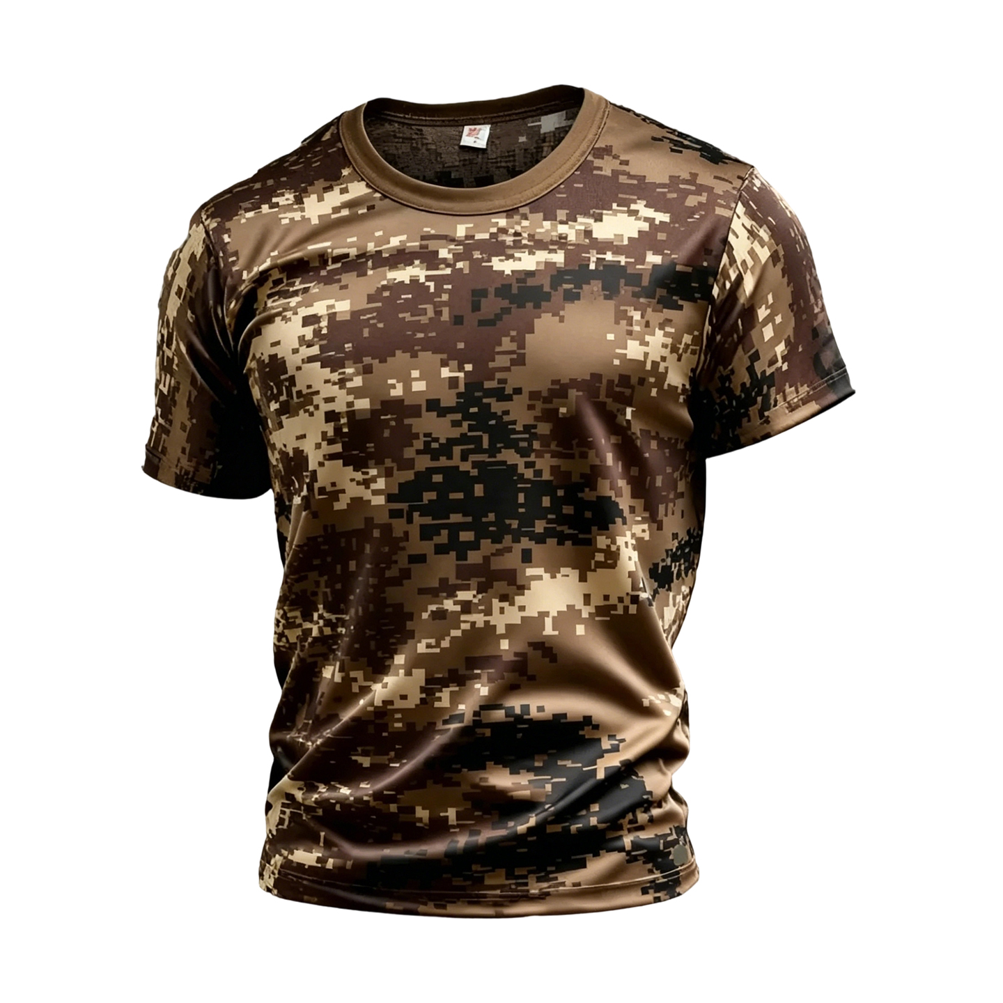 Men's Desert Digital Camo Crew Neck Short Sleeve T-Shirt