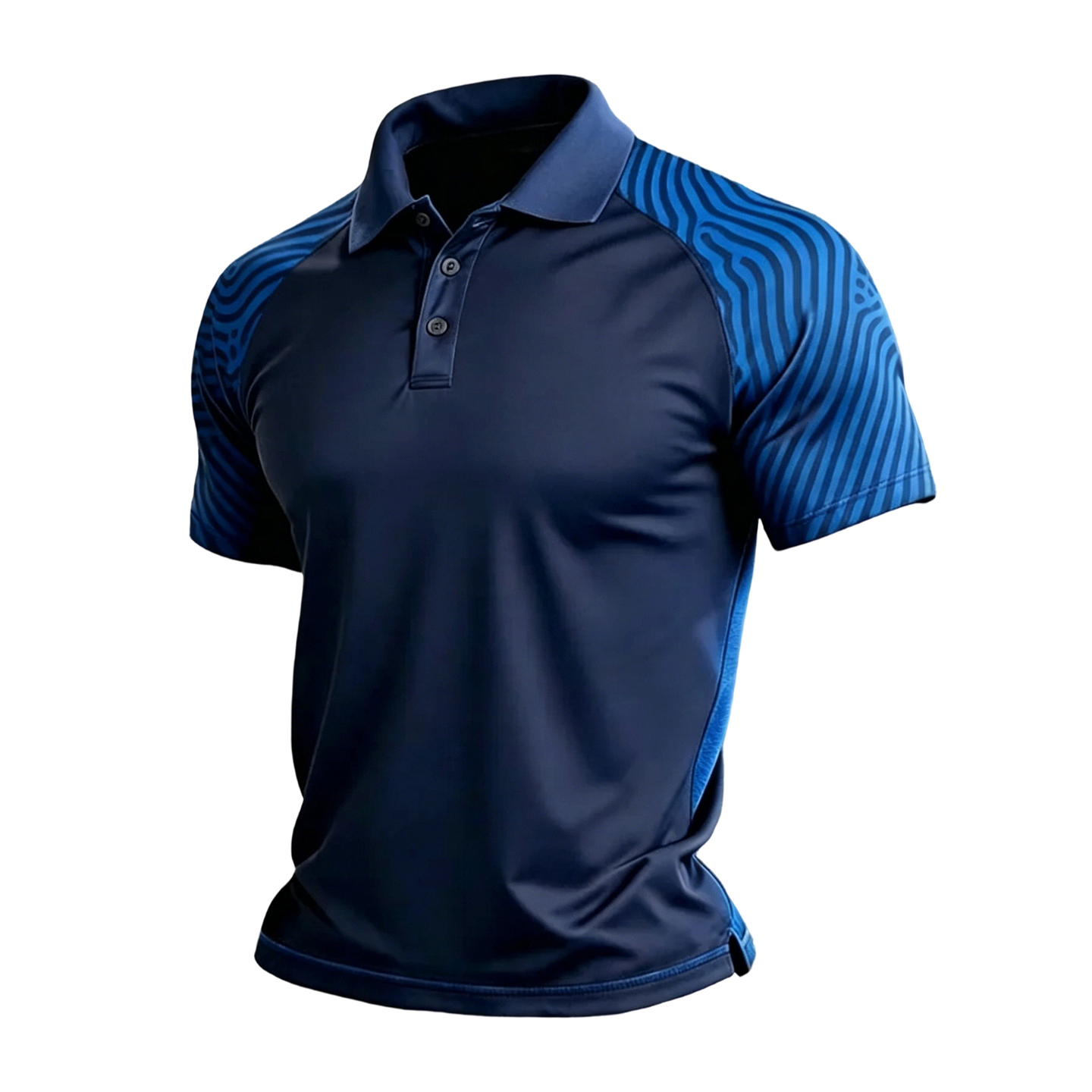 Quick Dry Navy Contrast Sleeve Polo