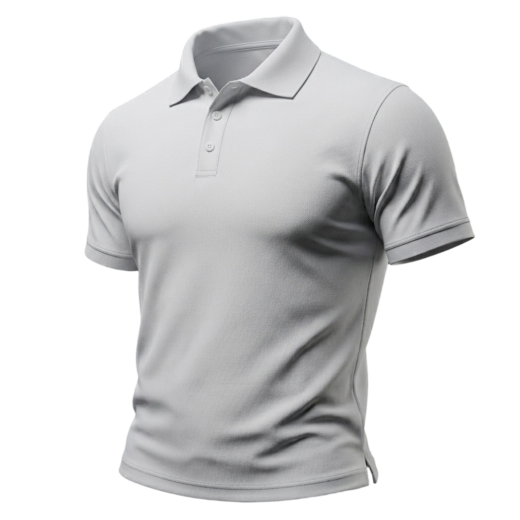 Light Gray Classic Polo Shirt for Men