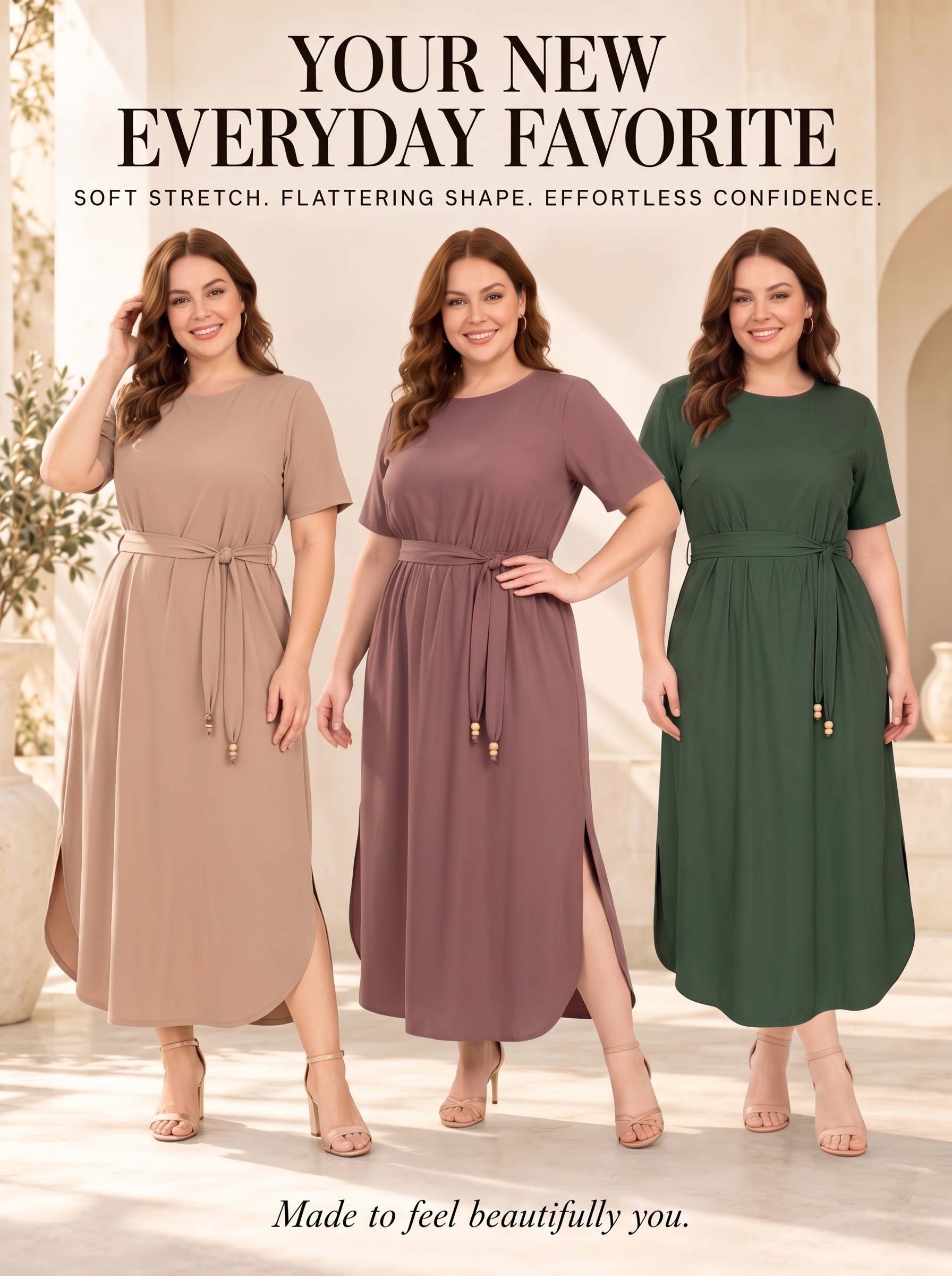 Everyday Drawstring Waist Maxi Dress
