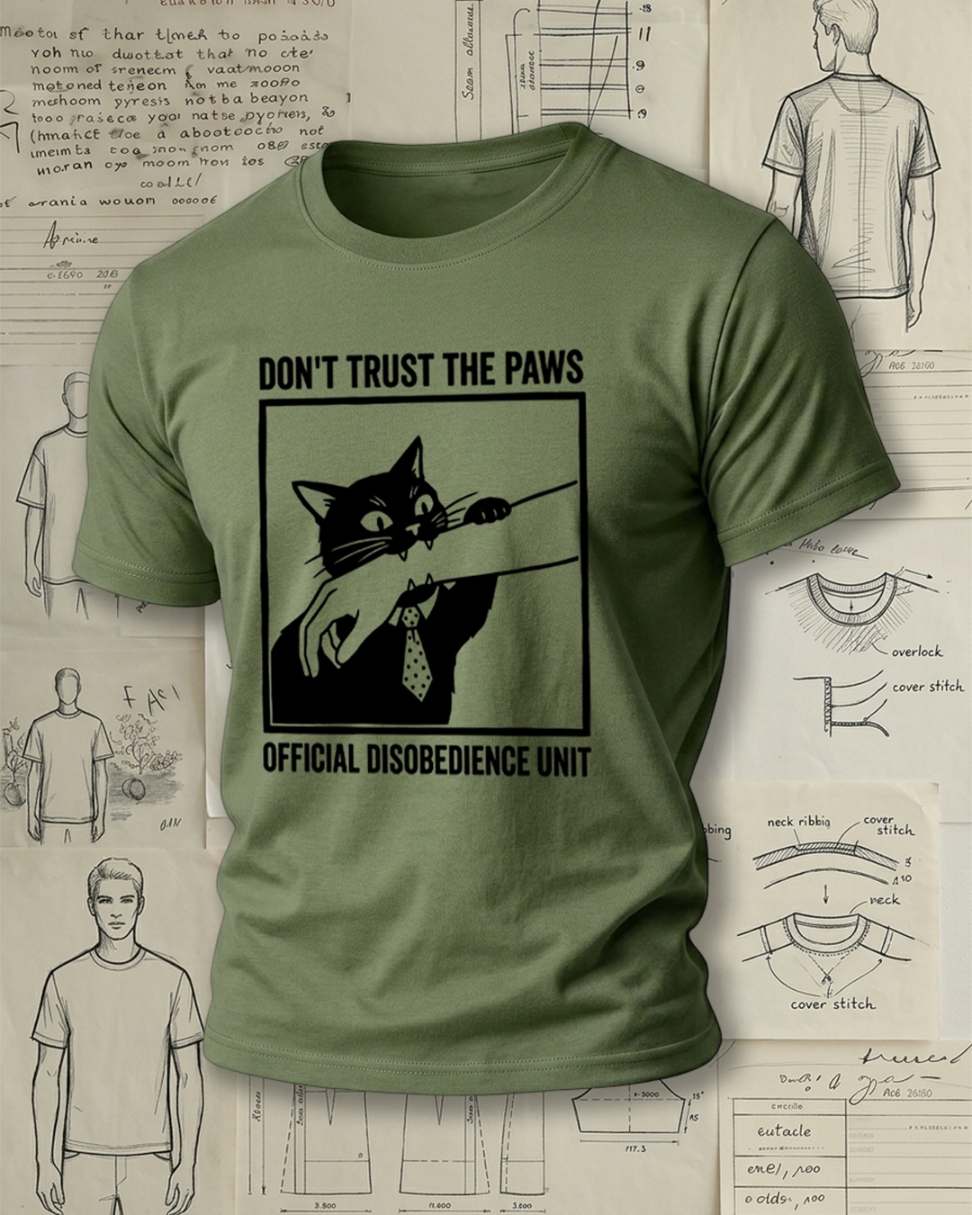 Cat Peeking Out of Window Funny Print Street Style Unisex T-Shirt