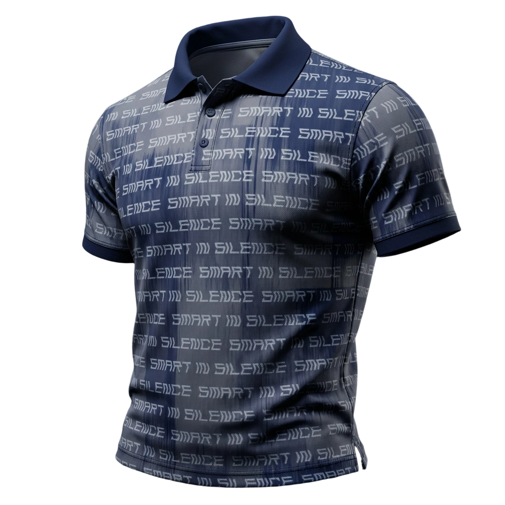 Men’s Classic Collar Text Print Polo
