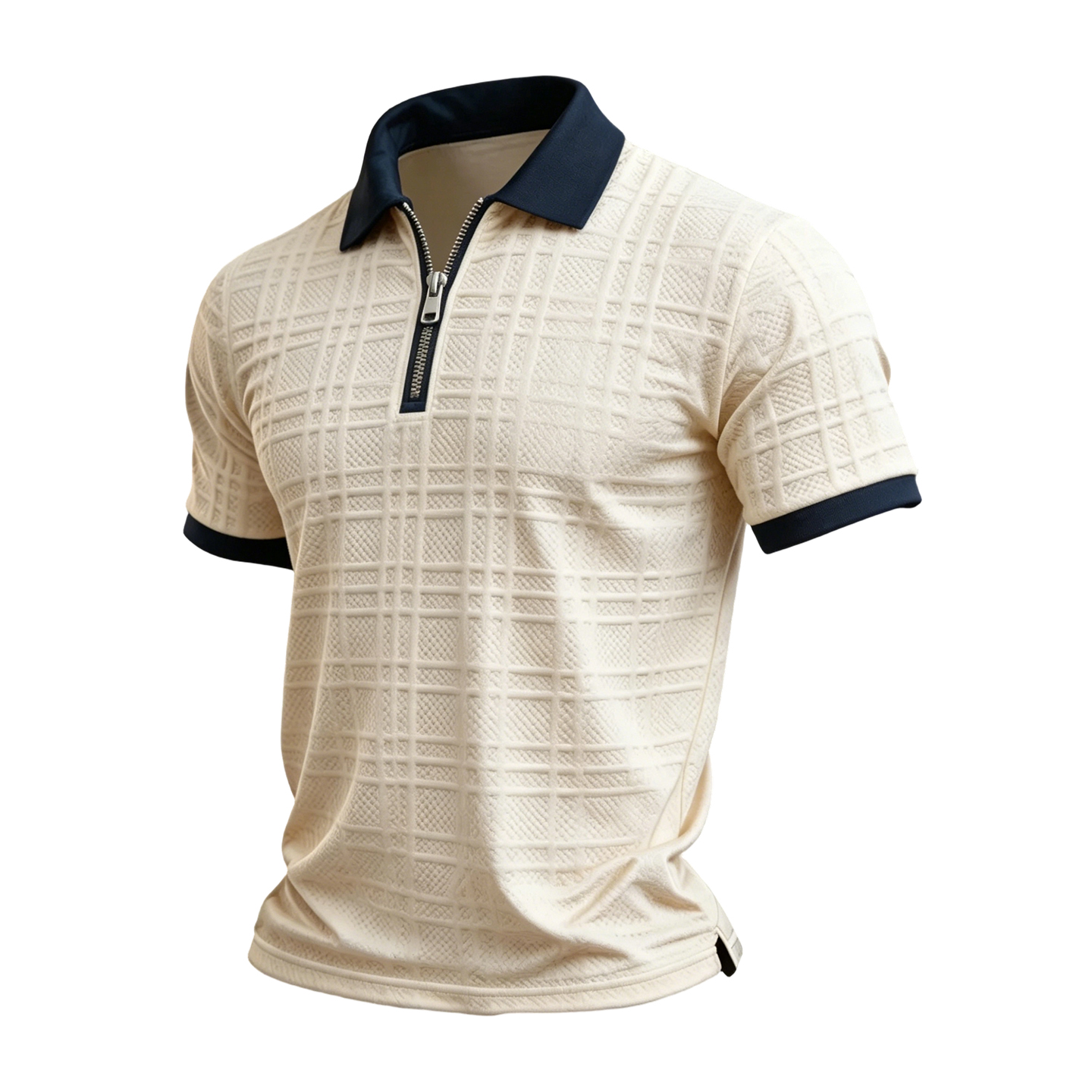 Retro Contrast Collar & Cuff Short Sleeve Polo