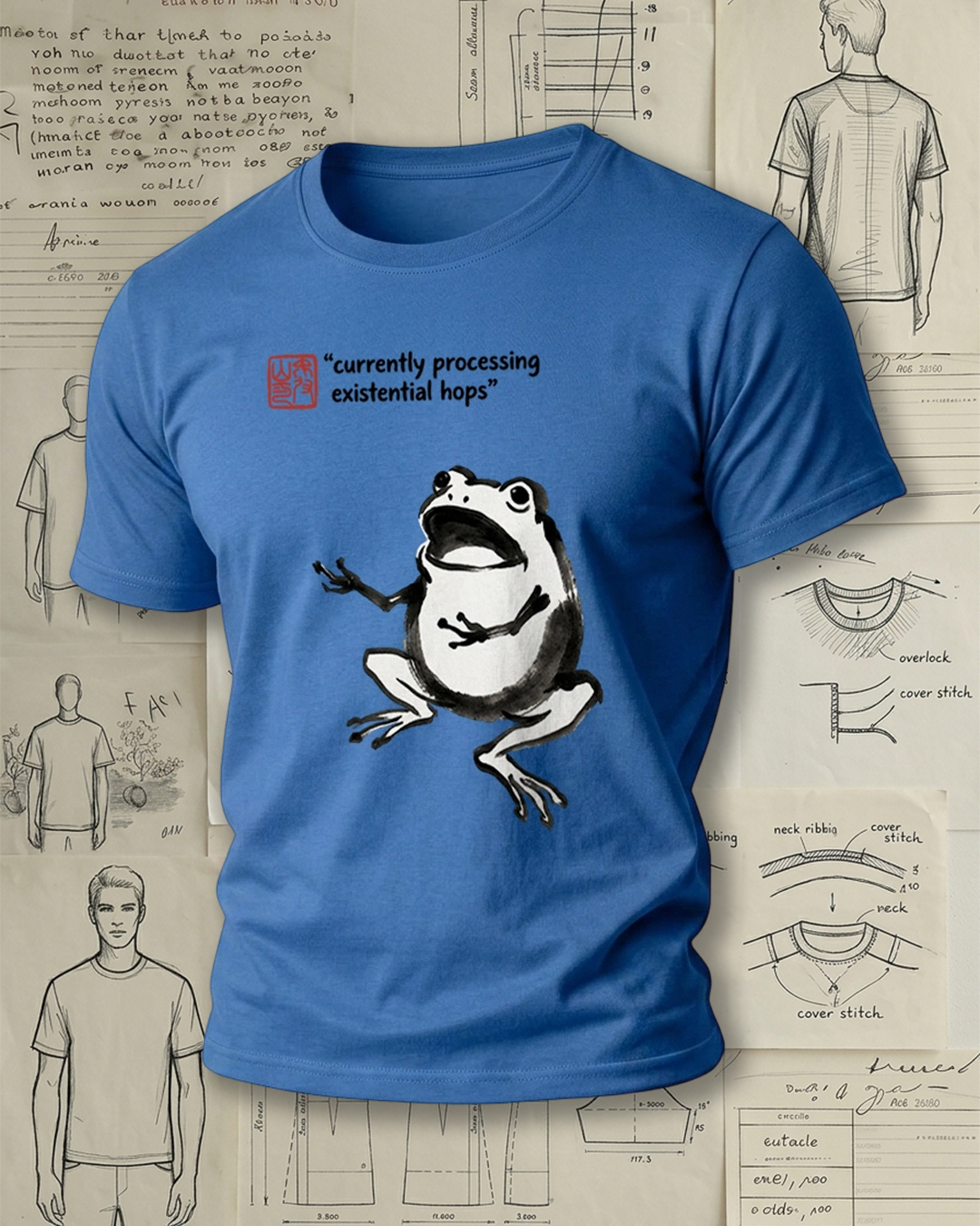 Ink Frog Funny Print Street Cool Unisex T-Shirt