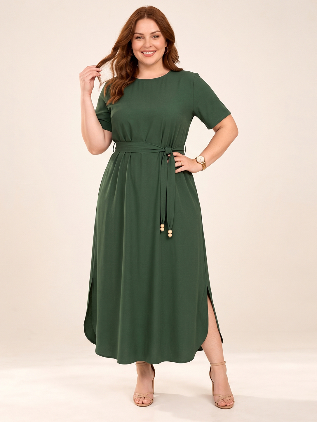 Everyday Drawstring Waist Maxi Dress