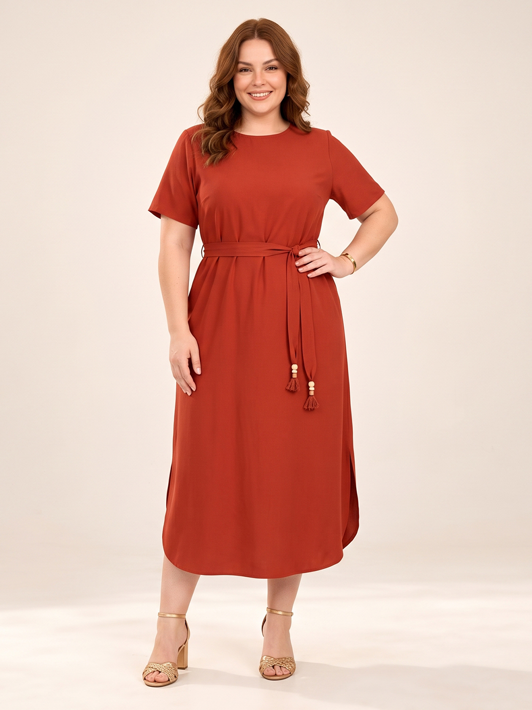 Everyday Drawstring Waist Maxi Dress