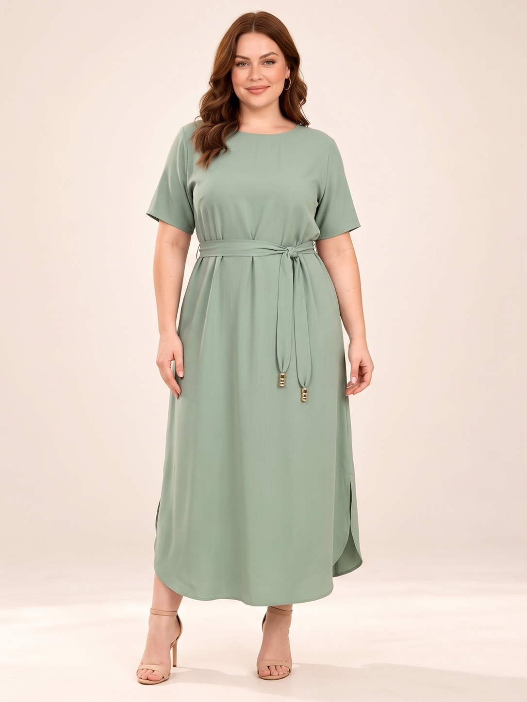 Everyday Drawstring Waist Maxi Dress