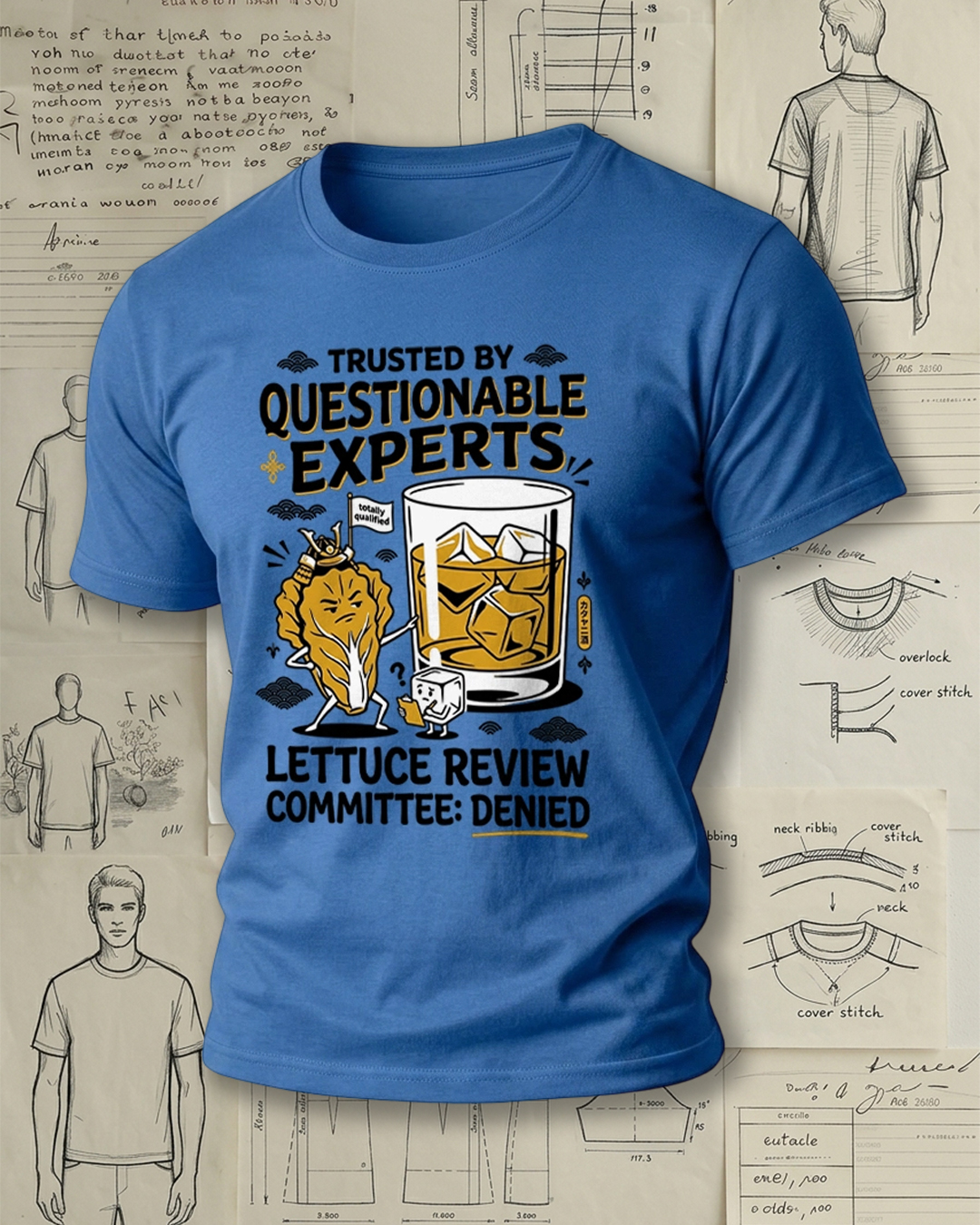 Funny Lettuce Holding Drink Print Street Cool Unisex T-Shirt