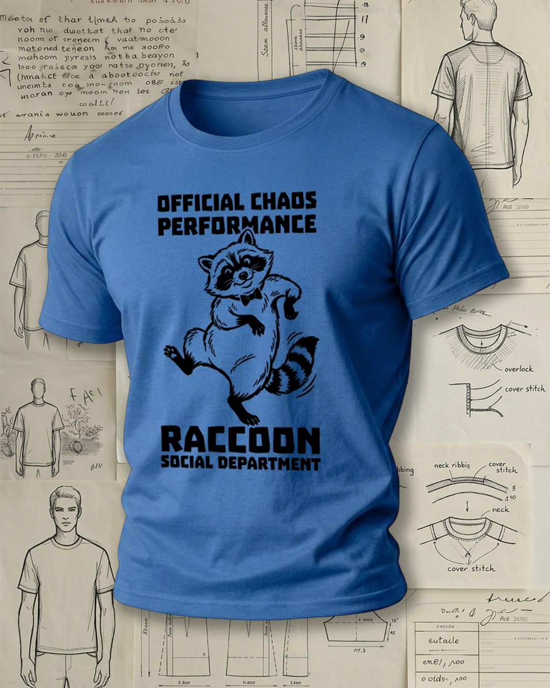 Dancing Raccoon Print Street Cool Unisex T-Shirt