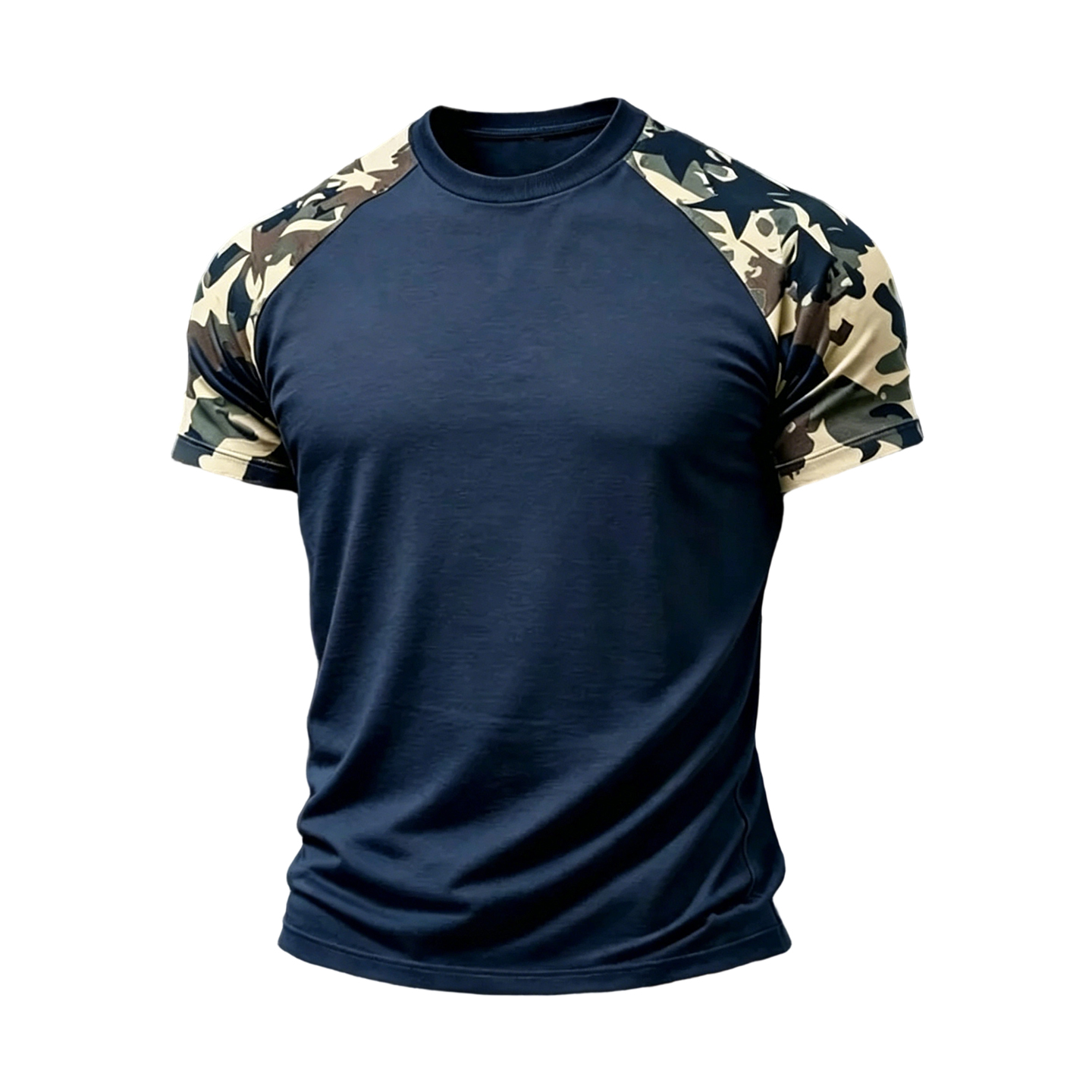 Men's Relaxed Fit Two-Tone Camo Sleeve Short Sleeve Tee
