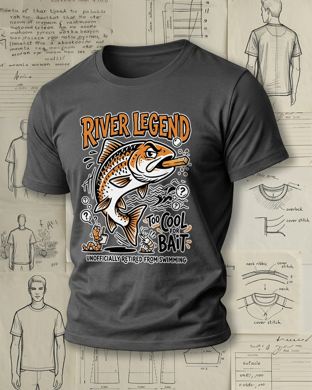 River Legend Funny Slogan Print Street Cool Unisex T-Shirt