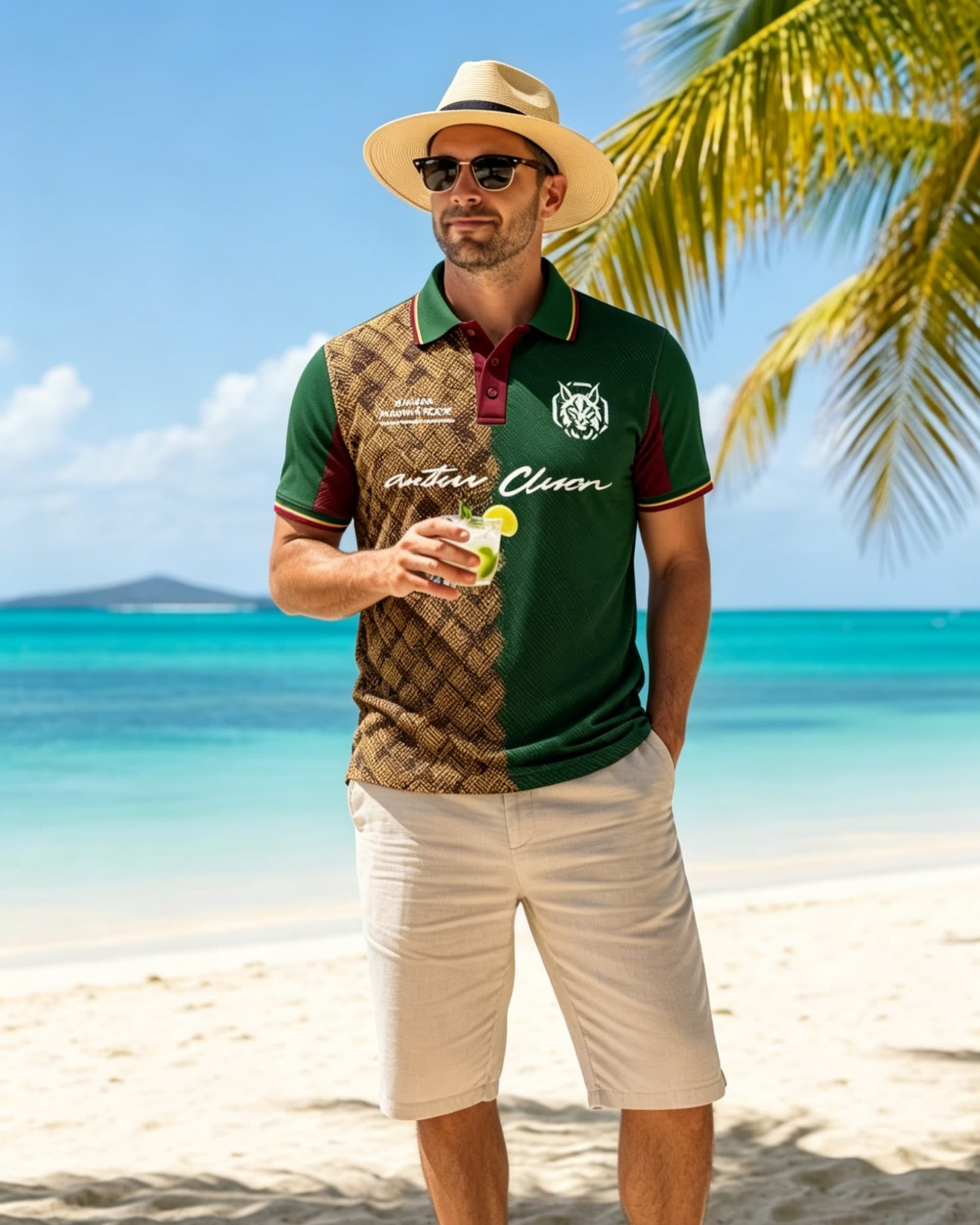 Forest Confrontation Athletic Style Sports Polo Shirt