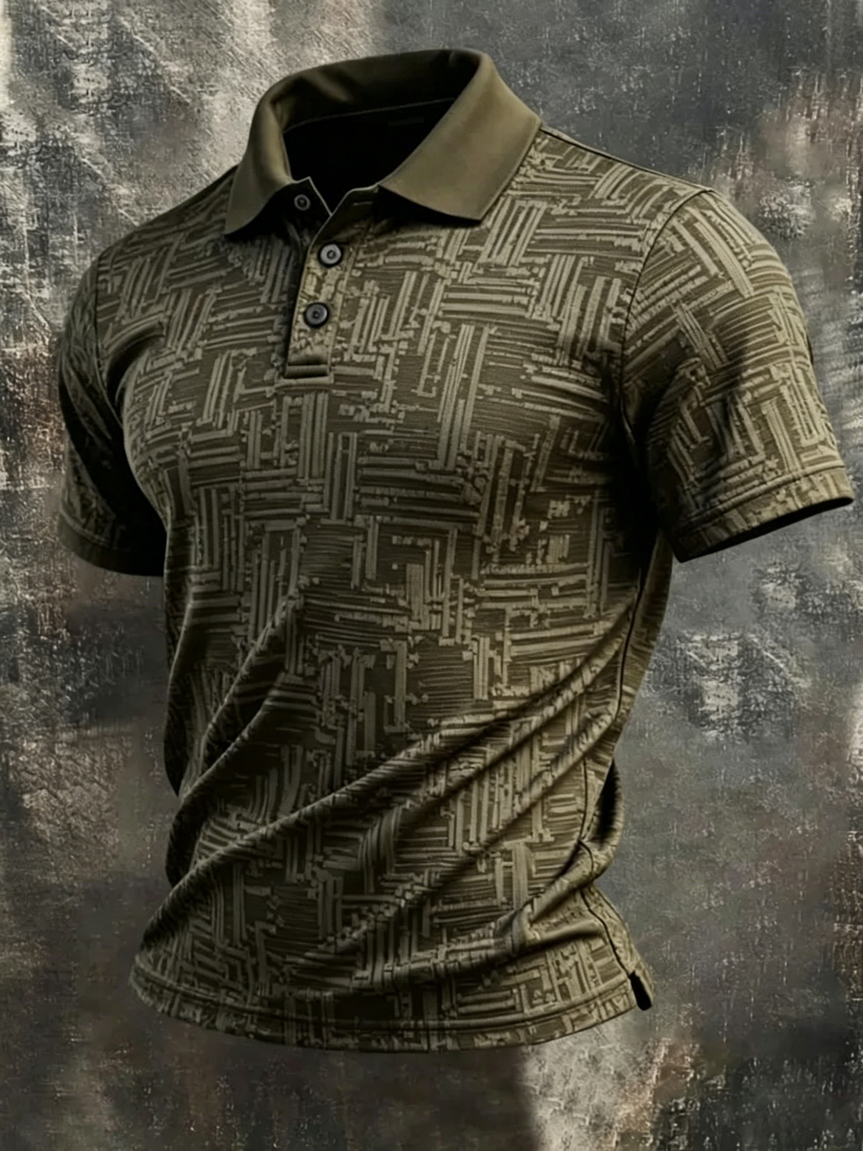 Earth Tone Tactical-Inspired Performance Polo