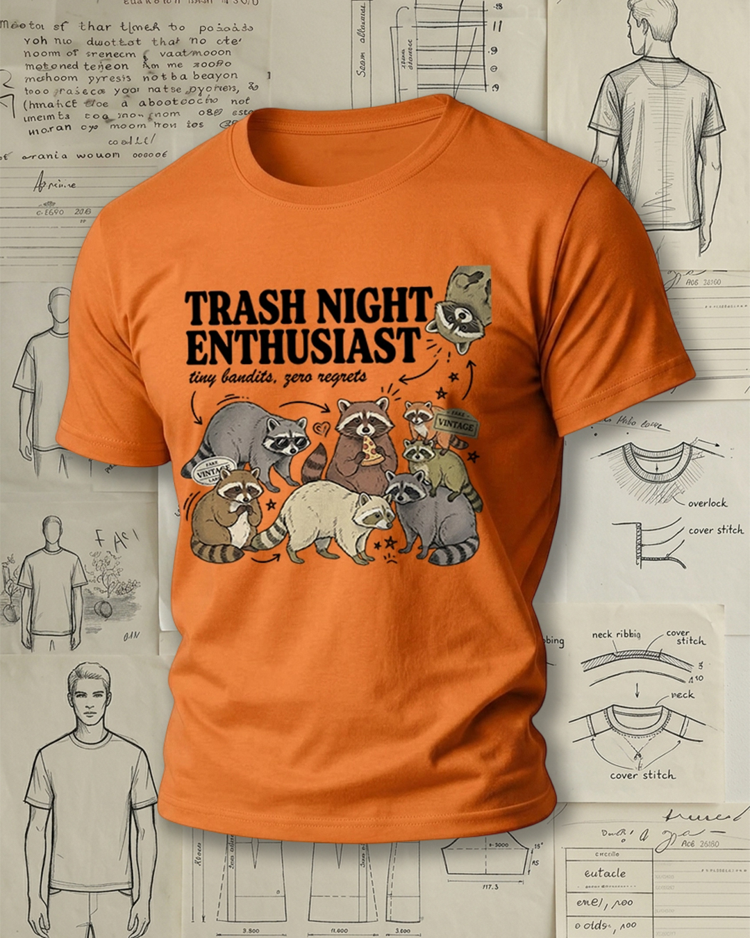 Funny Raccoon Short-Sleeve T-Shirt